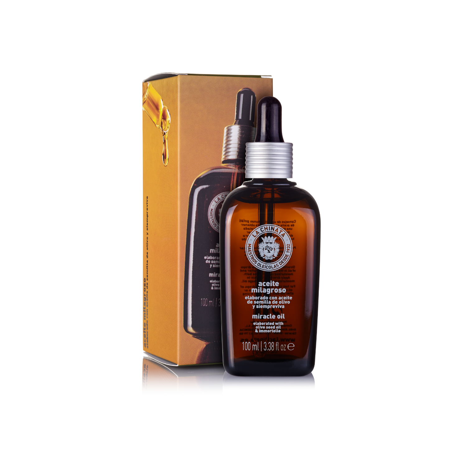 Naturalny Suchy Olejek z Oliwy z Oliwek do Twarzy Ciała Włosów La Chinata 100ml